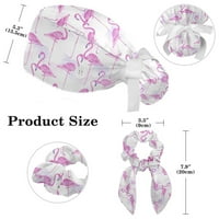 Работна капачка с бутони и потни ленти склони шапки с капачки с шапки с фламинго фламинго назад