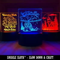 Сноубордист Carve Snow Led Night Light Sign 3d Illusion Desk Nightstand Lamp