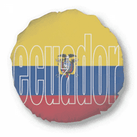 Еквадор селско име на флаг кръгло хвърляне на възглавница Домашна декорация възглавница