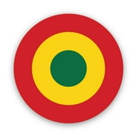 Стикер на ВВС на Гана Roundel Sticker Decal - самозалепващ винил - устойчив на атмосферни влияния - Произведен в САЩ - Военни самолети на Националния Insignia на ВВС