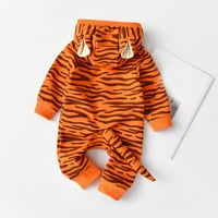 Бебешки дрехи за момичета новородени бебешки момичета момчета момчета карикатура тигър качулка ромска комбинезия тоалети chmora