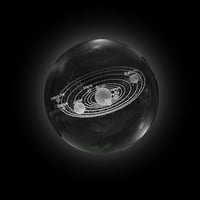 Кристална топка нощ астрономия Нощна лампа креативно 3D светеща планетарна галактика астронавт топка нощ