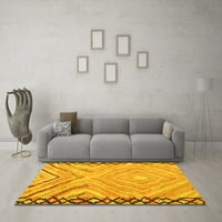 Ahgly Company Indoor Rectangle Oriental Yellow Traditional Area Rugs, 2 '4'