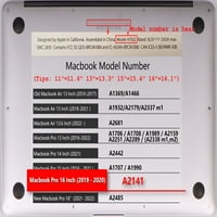 Капак на калъфа с твърда обвивка на Kaishek за MacBook Pro S с XDR дисплей Touch ID Тип C Модел: a