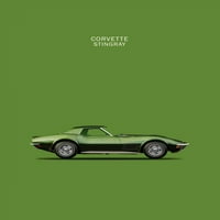 Corvette Stingray Green Poster Print от Mark Rogan RGN113084