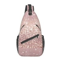 Розово злато раница гърди чанта за прашка Crossbody Раменна чанта за ден за туризъм Пътуващи жени мъже