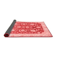 Ahgly Company Indoor Rectangle Oriental Red Traditional Area Rugs, 5 '7'
