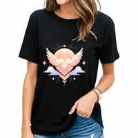 Графична тениска за летящо сърце Лято женски