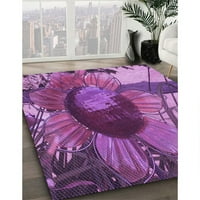 Ahgly Company вътрешен правоъгълник с шарени тъмни пурпурни килими от пурпур, 2 '4'