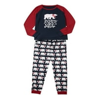 Комплект за ваканционни семейни пижами ， Татко мама деца бебе, съвпадащо Коледа PJS Карикатурно облекло за спално облекло