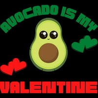 Avocado е моята валентина, забавен подарък за Свети Валентин Черна графичен суичър на шията - Дизайн от хора