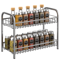 Bextsrack Tiers Kitchen Countertop Organizer Spice Rack за плот, сребро