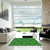 Ahgly Company вътрешен правоъгълник с шарени неонови зелени килими, 8 '10'