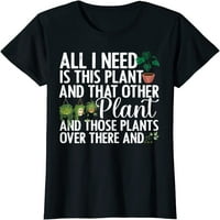 Забавно растително изкуство градинарска риза любител на растенията градинар тениска жени върхове