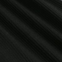 Момичета за малки деца модни без ръкави, солиден ромска комбинезонска костюма за изчакване на ежедневни дрехи черни 110