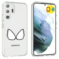 TalkingCase Slim Phone Case, съвместим за Samsung Galaxy S Ultra, Baby Angel Wings Print, W Температен протектор на екрана, лек, гъвкав, САЩ