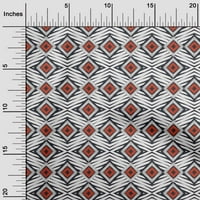 OneOonecottonjerseywhitefabricgeometricfabricforsewingprintedcraftfabricbyteyderteyde