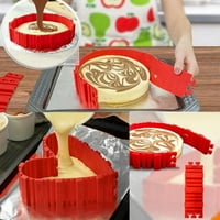 Гъвкав силиконова торта плесен комплект Направи си сам сплайс квадратно цветно сърце кръгло тиган за торта, форми за печене, кухненски консумативи