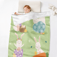 Великденски декорации хвърля одеяло с капак за възглавница за диван диван 3D отпечатани хвърляния одеяло цветни яйца Цвете хвърля одеяло за деца Момчета момчета
