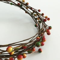 Цветна симулация Berry Garland Rattan Holiday Christmas Hanging Ornament Ръчно тъкана Garland Accessories 118.11in