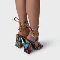 DMQUPV облечени плоски сандали за жени широка ширина женски сандали за женски сандали за цветя жени сандал многоцветни 9.5
