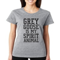 Signaturetshirts дамски сива гъска е моята тениска на Spirit Animal