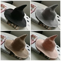 Sunisery Witch Hat Creative Spire Design Solid Wide Brim Възрастни деца вещица шапка