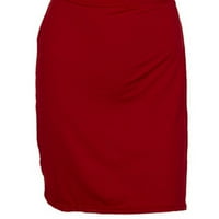 Лятна рокля за жени модни дамски секси дълбоки V-образни халчици без гръб мини парти клубни рокли полиестер червено s