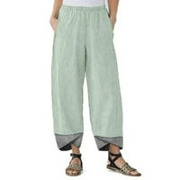 Wozhidaose панталони за жени ежедневни памучни бельо твърдо пачуърк нередовни разхлабени панталони панталони панталони панталони за жени