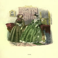 Дам Модна жена от 1846 г.- Плакат печат от неизвестно