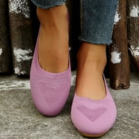 adviicd устойчиви обувки за приплъзване за жени черни плоски обувки жени ежедневни жени без плъзгане цветя солиден цвят приплъзване на дебела подметка дишаща работа единични обувки чехли лилаво 7.5