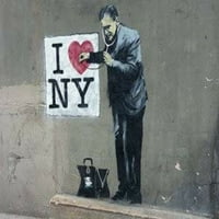Banksy обича NY Canvas или Print Wall Art