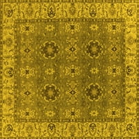 Ahgly Company Indoor Rectangle Oriental Yellow Industrial Area Rugs, 8 '12'