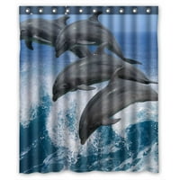 Делфини вълни Хавай Тихоокеански океан диви животни морски животни водоустойчиви полиестерни тъкани Размер на завесата за душ