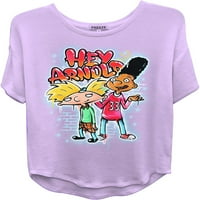 Дамски хей модна риза на Арнолд - Хей Арнолд и Джералд Круви тениска с къс ръкав с къс ръкав, голям