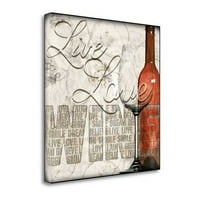 Tangletown изящно изкуство „Live Love Wine“ Графично изкуство печат върху платно