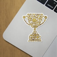 Agdest Club Club Decal Stickers of Trophy Premium Indoor за Acces на телефона на лаптоп