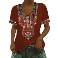 Bvgfsahne летни блузи върхове ризи за жени блузи за жени модни летни тийнейджъри бохемия печат