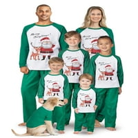 Семейно съвпадение на коледните пижами задайте празник Дядо Коледа за сънли