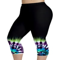 Luxplum дамски йога панталони тънък крак капи гамаши с висока талия каприс атлетична тренировка панталон фитнес дъна style-f xs