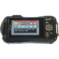 RICOH WG- Водоустойчив цифров фотоапарат + 64GB Extreme Pro SD карта + малък калъф + селфи пръчка + портфейл с карта с памет + четец на SD карта + 6ave Комплект за почистване