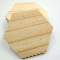 Дървени шестоъгълни филийки празни етикети с мотиви за подаръци за дупка за парти сватбена декорация на дома