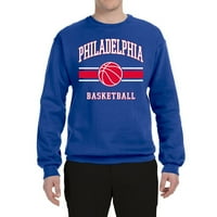 Wild Bobby City of Philadelphia Basketball Fantasy Fan Sports Unise Crewneck Sweatshirt, Royal, XX-Clarge