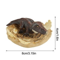 Yoodudes Половин излюпвания на динозаври Shell Broken Dinosaur Model играчка с базов декор за дома, коледни подаръци за деца