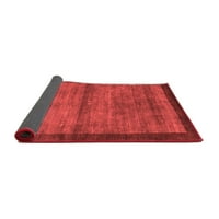 Ahgly Company Indoor Square Abstract Red Contemporary Area Rugs, 5 'квадрат