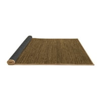 Ahgly Company Indoor Rectangle Abstract Brown Modern Area Rugs, 2 '4'