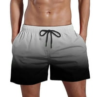 Плувни стволове за мъже Лятна ежедневна бърза суха градиент атлетически къси панталони с джобове еластични панталони за плажни талии