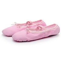 Rotosw Unise Dance Shoe Practice Split Payle Ballet Slippers Comfort Canvas Slipper Flats Dancing Breathable Pink 10C
