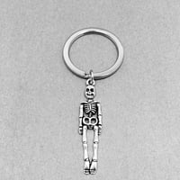 Хелоуин ключодържател Човешки скелет Форма Креативен ключ пръстен Ключов сплав висулка чанта Пандна декорация аксесоар творчески подарък
