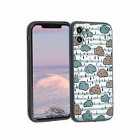 Celestial-Moon-Floral Phone Case за iPhone за жени Подаръци за мъже, мек силиконов стил Шокпул